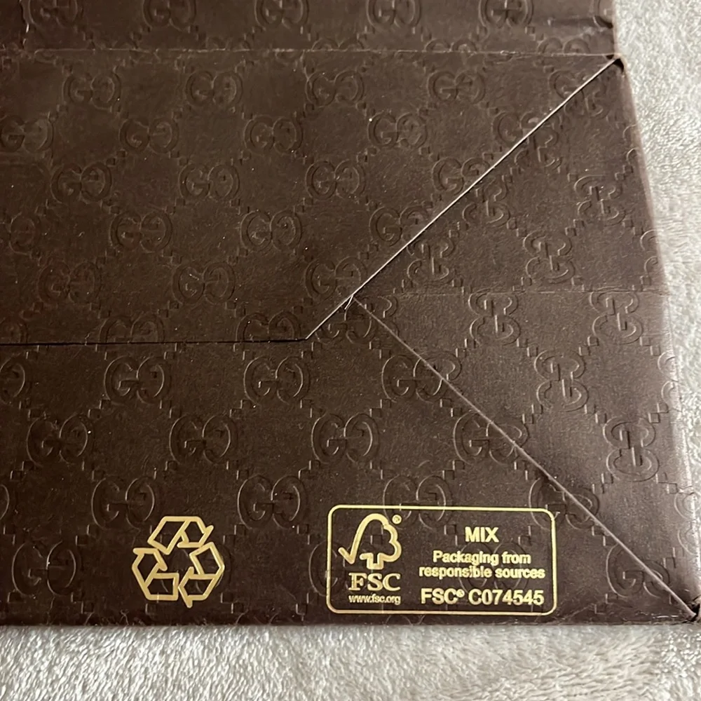 Authentic Gucci Large Gift Shopping Bag Brown Monogram Luxury Boutique Store Bag